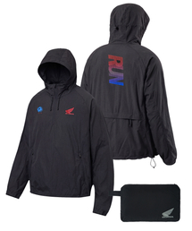 Tokyo Motorcycle Packable Anorak Black