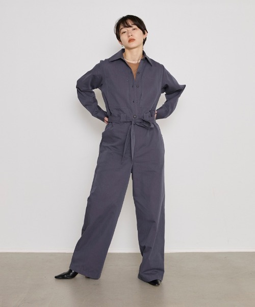 COMMON+HAUS(コモンハウス)の「ニュートラルジャンプスーツ(つなぎ/オールインワン・レディース・ブラウン/ネイビー/ブラック・S/M)」の3枚目の写真