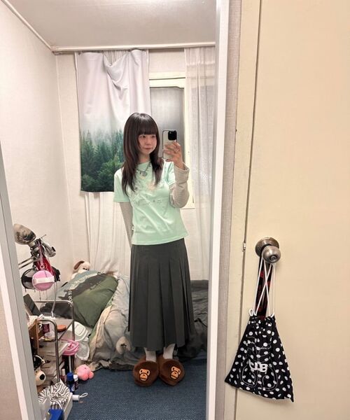 THE GREEN LAB（ザグリーンラボ）の「スターパッチSTレイヤードTシャツ[ブラック]（Tシャツ/カットソー・レディース・その他・FREE）」の18枚目の写真
