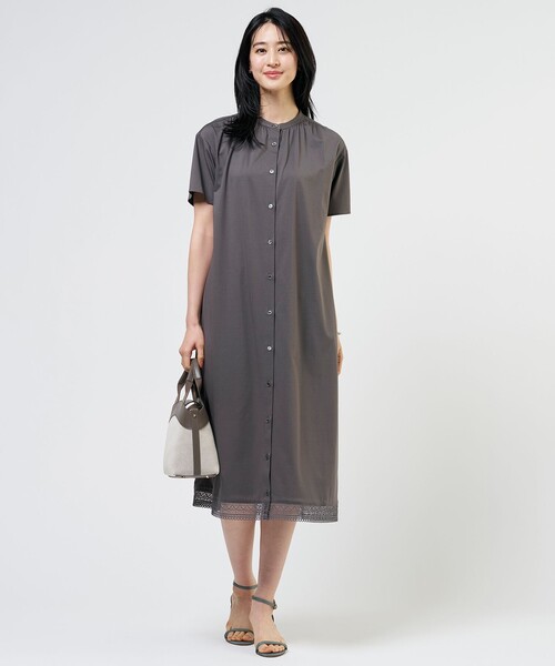 J.PRESS(ジェイプレス)の「【WEB限定】プレーティングジャージー ワンピース(ワンピース・レディース・ネイビー系/グレー系/ライトグレー系・T13/T15)」の6枚目の写真