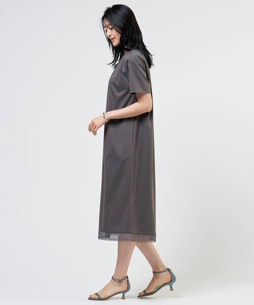 J.PRESS(ジェイプレス)の「【WEB限定】プレーティングジャージー ワンピース(ワンピース・レディース・ネイビー系/グレー系/ライトグレー系・T13/T15)」の7枚目の写真