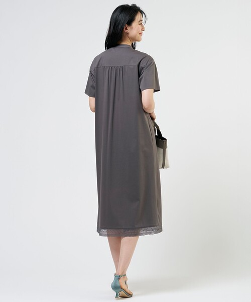 J.PRESS(ジェイプレス)の「【WEB限定】プレーティングジャージー ワンピース(ワンピース・レディース・ネイビー系/グレー系/ライトグレー系・T13/T15)」の8枚目の写真