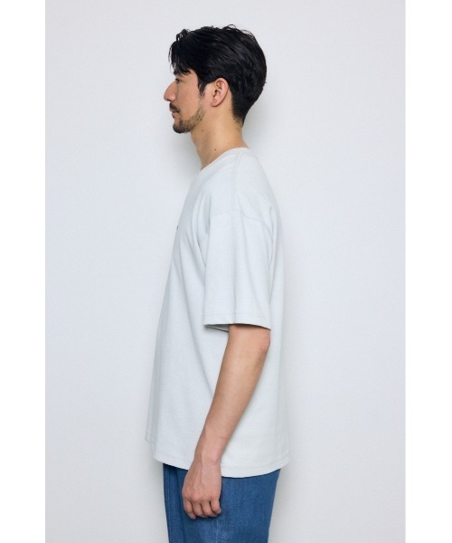 AZUL by moussy(アズールバイマウジー)の「配色メッシュロゴTEE(Tシャツ/カットソー・メンズ・ブラック/ホワイト/レッド・SMALL/MEDIUM/LARGE)」の9枚目の写真