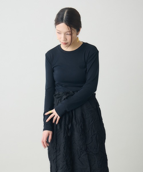 kuros'(クロス)の「スマイルコットン長袖T(Tシャツ/カットソー・レディース・ブラック/ホワイト・MEDIUM/SMALL)」の16枚目の写真
