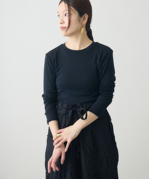 kuros'(クロス)の「スマイルコットン長袖T(Tシャツ/カットソー・レディース・ブラック/ホワイト・MEDIUM/SMALL)」の17枚目の写真