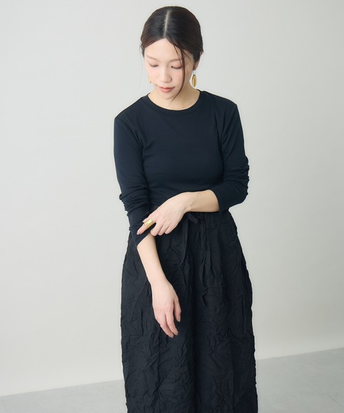 kuros'(クロス)の「スマイルコットン長袖T(Tシャツ/カットソー・レディース・ブラック/ホワイト・MEDIUM/SMALL)」の18枚目の写真