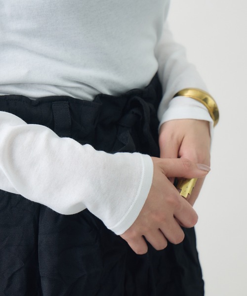 kuros'(クロス)の「スマイルコットン長袖T(Tシャツ/カットソー・レディース・ブラック/ホワイト・MEDIUM/SMALL)」の4枚目の写真
