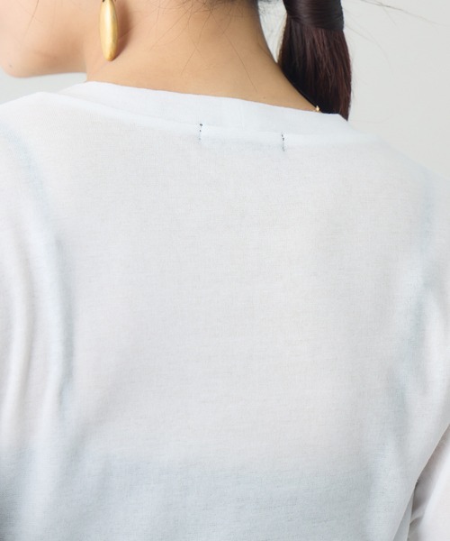 kuros'(クロス)の「スマイルコットン長袖T(Tシャツ/カットソー・レディース・ブラック/ホワイト・MEDIUM/SMALL)」の7枚目の写真