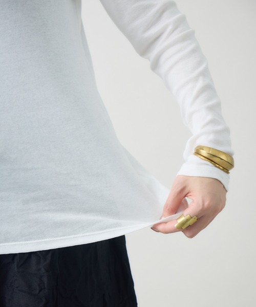 kuros'(クロス)の「スマイルコットン長袖T(Tシャツ/カットソー・レディース・ブラック/ホワイト・MEDIUM/SMALL)」の9枚目の写真