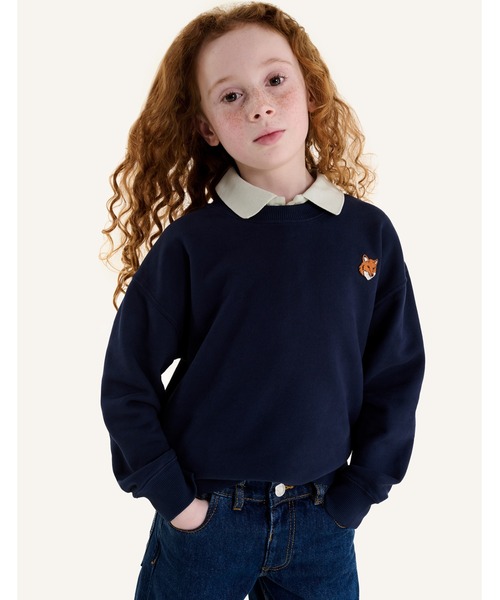 Maison Kitsune(メゾンキツネ)の「FOX HEAD KID SWEATSHIRT(スウェット・キッズ・ベビーピンク/ネイビー・12/10/8/6/4)」の15枚目の写真