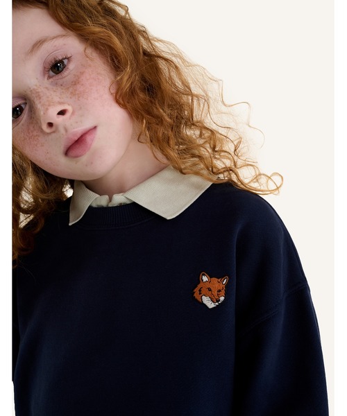 Maison Kitsune(メゾンキツネ)の「FOX HEAD KID SWEATSHIRT(スウェット・キッズ・ベビーピンク/ネイビー・12/10/8/6/4)」の16枚目の写真
