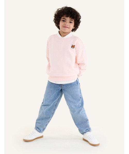 Maison Kitsune(メゾンキツネ)の「FOX HEAD KID SWEATSHIRT(スウェット・キッズ・ベビーピンク/ネイビー・12/10/8/6/4)」の9枚目の写真