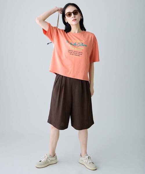 ANY(エニィ)の「ブリーズタックハーフパンツ(セットアップ着用可)(その他パンツ・レディース・ベージュ系/ダークブラウン系・F)」の15枚目の写真