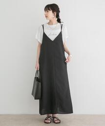ITEMS URBANRESEARCH（アイテムズ アーバンリサーチ）の「『洗濯可』リネンライクバックリボンワンピース（ワンピース）」