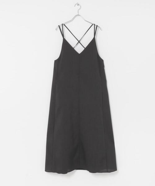 ITEMS URBANRESEARCH(アイテムズ アーバンリサーチ)の「『洗濯可』リネンライクバックリボンワンピース(ワンピース・レディース・チャコールグレー/ベージュ/オレンジ・FREE)」の6枚目の写真