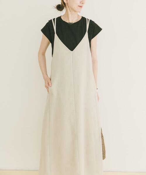 ITEMS URBANRESEARCH(アイテムズ アーバンリサーチ)の「『洗濯可』リネンライクバックリボンワンピース(ワンピース・レディース・チャコールグレー/ベージュ/オレンジ・FREE)」の11枚目の写真