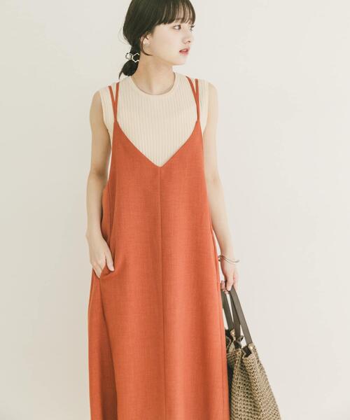 ITEMS URBANRESEARCH(アイテムズ アーバンリサーチ)の「『洗濯可』リネンライクバックリボンワンピース(ワンピース・レディース・チャコールグレー/ベージュ/オレンジ・FREE)」の19枚目の写真
