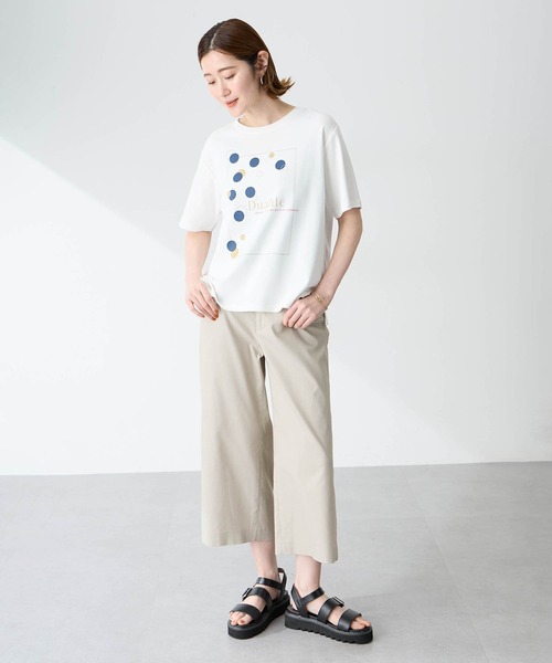 Petit Honfleur(プチオンフルール)の「ドットプリントTシャツ(Tシャツ/カットソー・レディース・アイボリー/ネイビー/ホワイト・M/L)」の11枚目の写真