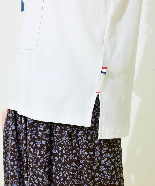 Petit Honfleur(プチオンフルール)の「ドットプリントTシャツ(Tシャツ/カットソー・レディース・アイボリー/ネイビー/ホワイト・M/L)」の22枚目の写真