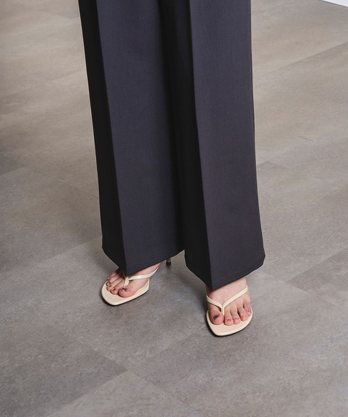 ROSE BUD(ローズバッド)の「TUCK EASY SLACKS(スラックス・レディース・チャコールグレー/ブラウン・S/M)」の12枚目の写真