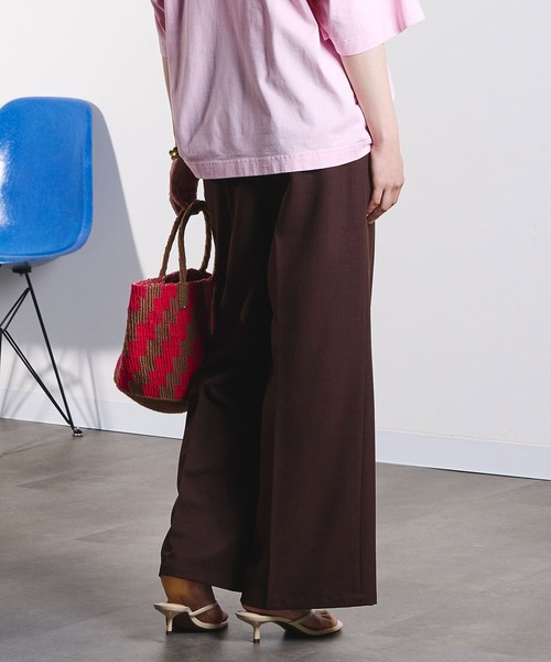 ROSE BUD(ローズバッド)の「TUCK EASY SLACKS(スラックス・レディース・チャコールグレー/ブラウン・S/M)」の14枚目の写真