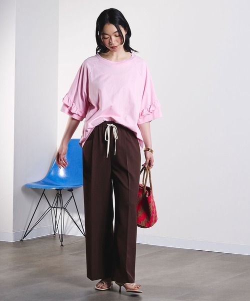 ROSE BUD(ローズバッド)の「TUCK EASY SLACKS(スラックス・レディース・チャコールグレー/ブラウン・S/M)」の15枚目の写真