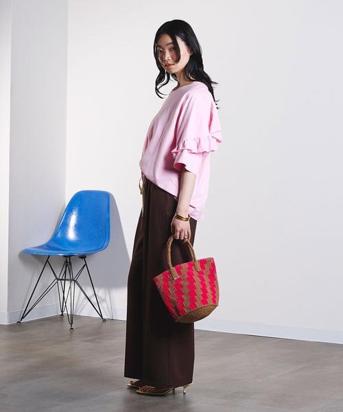 ROSE BUD(ローズバッド)の「TUCK EASY SLACKS(スラックス・レディース・チャコールグレー/ブラウン・S/M)」の17枚目の写真