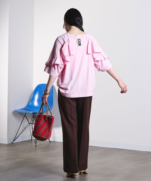 ROSE BUD(ローズバッド)の「TUCK EASY SLACKS(スラックス・レディース・チャコールグレー/ブラウン・S/M)」の18枚目の写真