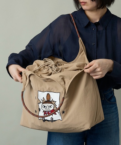 MOOMIN（ムーミン）の「【MOOMIN】(ムーミン) 軽量 保温保冷 A4 B4収納 軽撥水 刺繍 マルシェバッグ RMPK-01HR（ショルダーバッグ・レディース・ライトグレー/ネイビー/ベージュ/カーキ・ONE SIZE）」の12枚目の写真