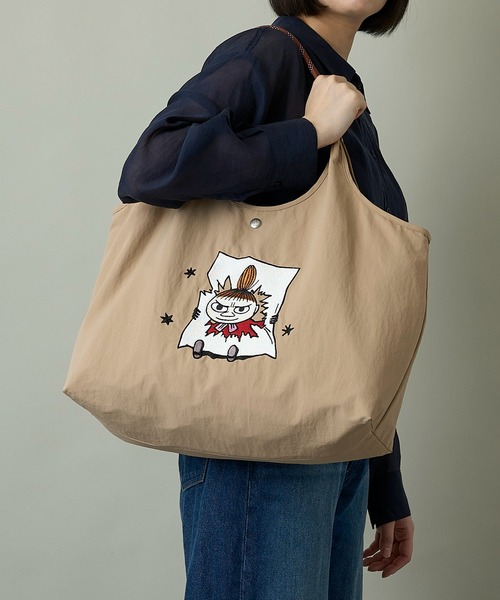 MOOMIN（ムーミン）の「【MOOMIN】(ムーミン) 軽量 保温保冷 A4 B4収納 軽撥水 刺繍 マルシェバッグ RMPK-01HR（ショルダーバッグ・レディース・ライトグレー/ネイビー/ベージュ/カーキ・ONE SIZE）」の7枚目の写真