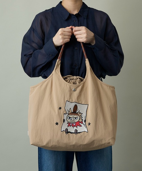 MOOMIN（ムーミン）の「【MOOMIN】(ムーミン) 軽量 保温保冷 A4 B4収納 軽撥水 刺繍 マルシェバッグ RMPK-01HR（ショルダーバッグ・レディース・ライトグレー/ネイビー/ベージュ/カーキ・ONE SIZE）」の9枚目の写真