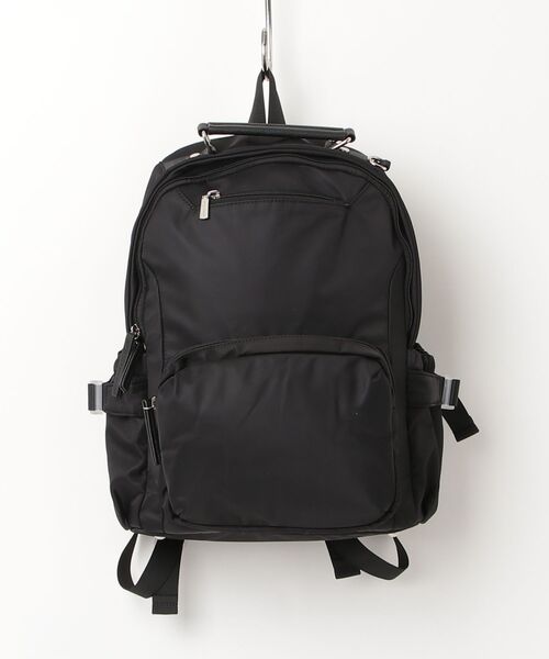 MAISON mou（メゾンムー）の「【 NATURAL BEAUTY BAG & WALLET 】 ミラ バックパック/リュック A4収納 撥水 多機能（バックパック/リュック・レディース・ベージュ/ブラック・FREE）」の2枚目の写真