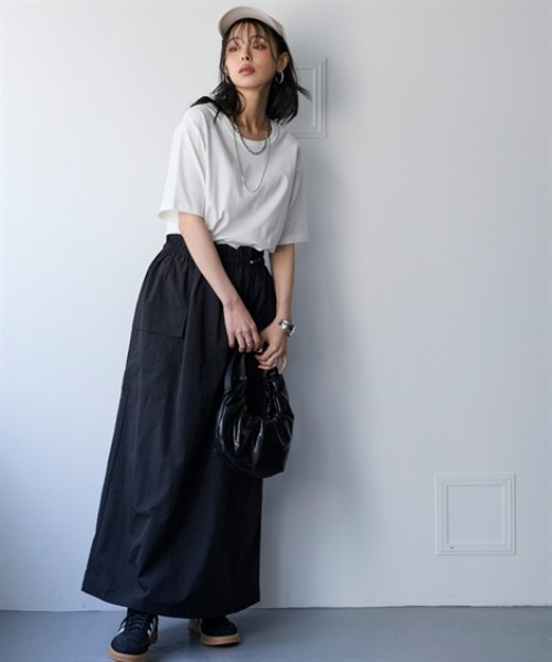 nissen(ニッセン)の「綿100%汗染みしにくいクルーネック5分袖Tシャツ<大きいサイズ有>(Tシャツ/カットソー・レディース・ダークグリーン/カーキ/ブラック/モカ/ピンク/イエロー/ネイビー/オフホワイト・3L/L/LL/S/M)」の10枚目の写真