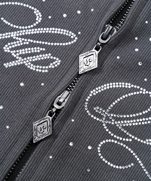A'GEM/9 × .kom 『SUPPLIER/サプライヤー』 Sparkle Rhinestone Zip