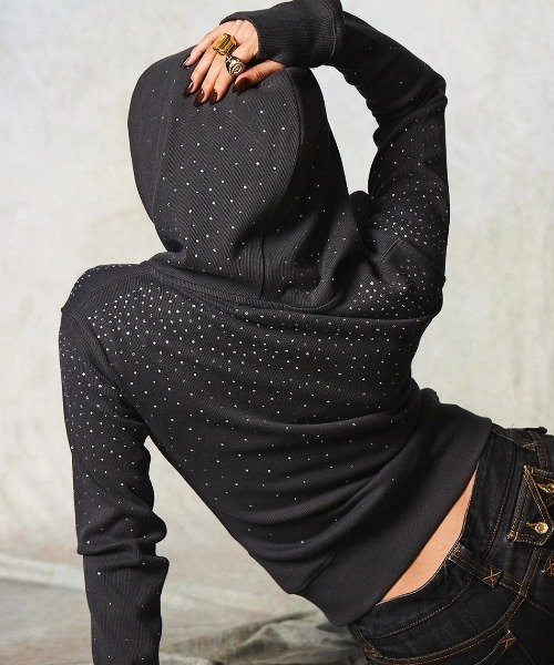 A'GEM/9 × .kom 『SUPPLIER/サプライヤー』 Sparkle Rhinestone Zip