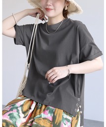 reca | 裾ボタンTシャツ(Tシャツ/カットソー)