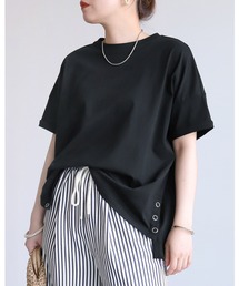 reca | 裾ボタンTシャツ(Tシャツ/カットソー)