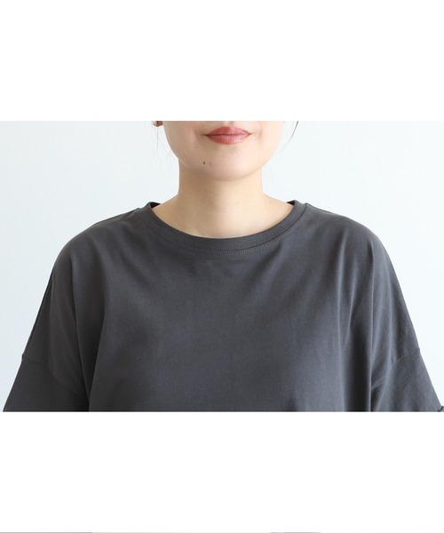 reca（レカ）の「裾ボタンTシャツ（Tシャツ/カットソー・レディース・オフホワイト/チャコール/ブラック・FREE）」の19枚目の写真