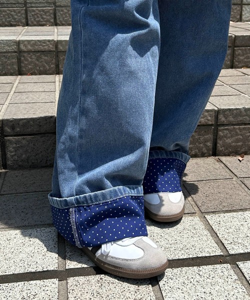 WC(ダブル シー)の「ドット折り返しデニムパンツ(デニムパンツ・レディース・ブラック系その他/ブルー系その他・FREE)」の15枚目の写真