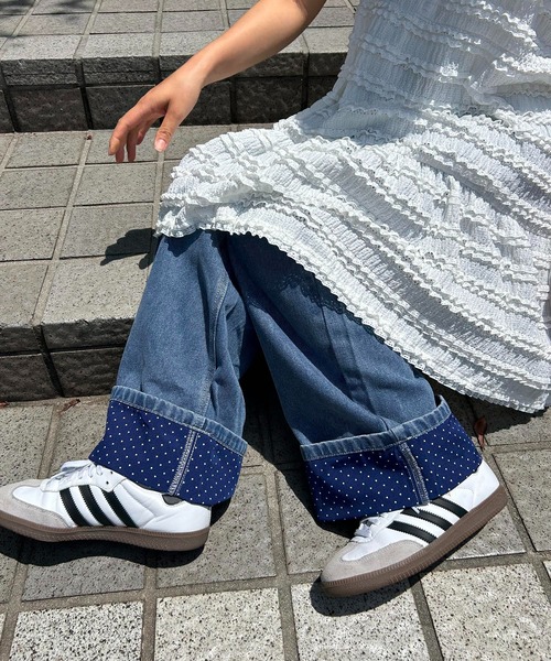 WC(ダブル シー)の「ドット折り返しデニムパンツ(デニムパンツ・レディース・ブラック系その他/ブルー系その他・FREE)」の16枚目の写真