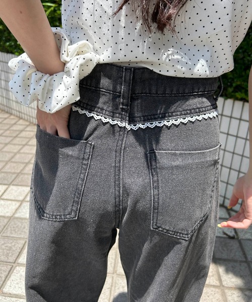 WC(ダブル シー)の「ドット折り返しデニムパンツ(デニムパンツ・レディース・ブラック系その他/ブルー系その他・FREE)」の9枚目の写真