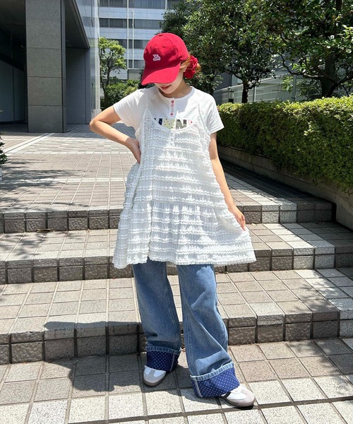 WC(ダブル シー)の「ドット折り返しデニムパンツ(デニムパンツ・レディース・ブラック系その他/ブルー系その他・FREE)」の10枚目の写真