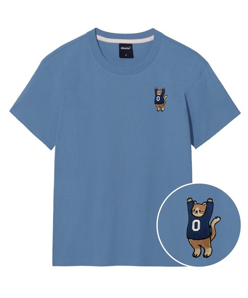 OKSTAR(オクスター)の「万歳刺繍半袖(Tシャツ/カットソー・レディース・グレー/ネイビー/ダークグリーン/ダークブルー/ホワイト/ライトグレー/ライトベージュ/クリーム/ダークグレー/ブラック/カーキ・2XL/X-LARGE/LARGE/MEDIUM/SMALL/3XL/4XL)」の11枚目の写真