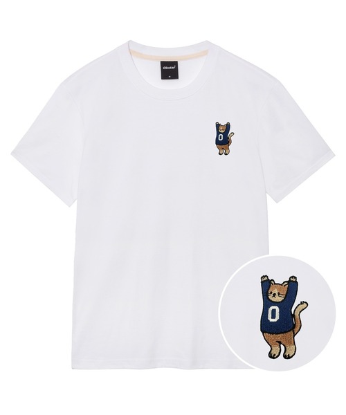 OKSTAR(オクスター)の「万歳刺繍半袖(Tシャツ/カットソー・レディース・グレー/ネイビー/ダークグリーン/ダークブルー/ホワイト/ライトグレー/ライトベージュ/クリーム/ダークグレー/ブラック/カーキ・2XL/X-LARGE/LARGE/MEDIUM/SMALL/3XL/4XL)」の1枚目の写真