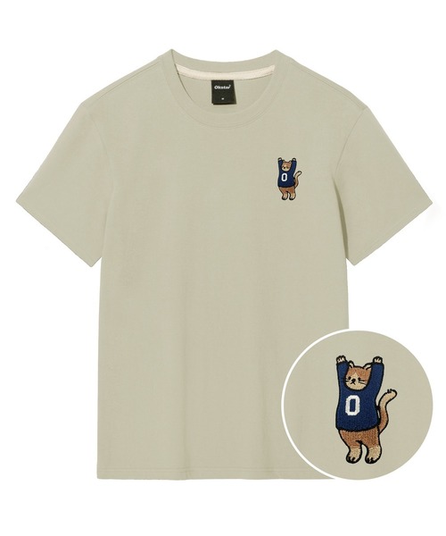 OKSTAR(オクスター)の「万歳刺繍半袖(Tシャツ/カットソー・レディース・グレー/ネイビー/ダークグリーン/ダークブルー/ホワイト/ライトグレー/ライトベージュ/クリーム/ダークグレー/ブラック/カーキ・2XL/X-LARGE/LARGE/MEDIUM/SMALL/3XL/4XL)」の7枚目の写真