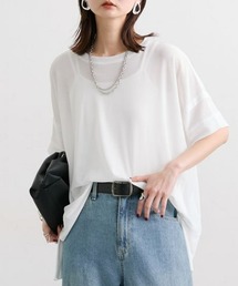 Soiunique | タックデザインシアースラブ半袖トップス［Soiunique］(Tシャツ/カットソー)