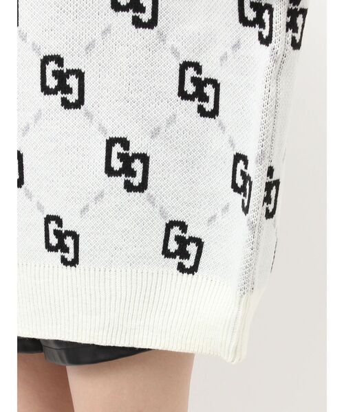 GYDA(ジェイダ)の「GG glitter quiltingニットカーディガン(カーディガン/ボレロ・レディース・チャコールグレー/ブラック/オフホワイト・FREE)」の22枚目の写真