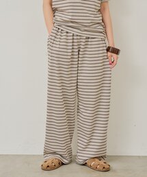 Kastane（カスタネ）の「【UNISEX】マルチボーダーカットソーパンツ（その他パンツ）」