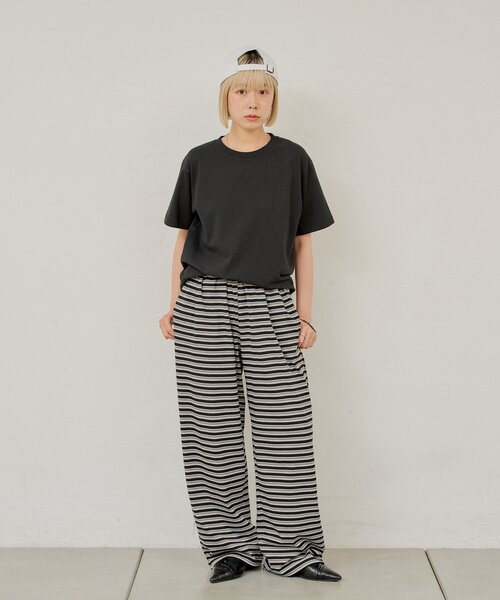 WHIMSIC(ウィムジック)の「【UNISEX】マルチボーダーカットソーパンツ(その他パンツ・メンズ・ベージュ/ブルー/ブラック・FREE)」の19枚目の写真