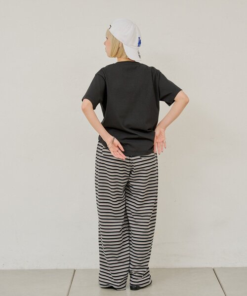 WHIMSIC(ウィムジック)の「【UNISEX】マルチボーダーカットソーパンツ(その他パンツ・メンズ・ベージュ/ブルー/ブラック・FREE)」の11枚目の写真